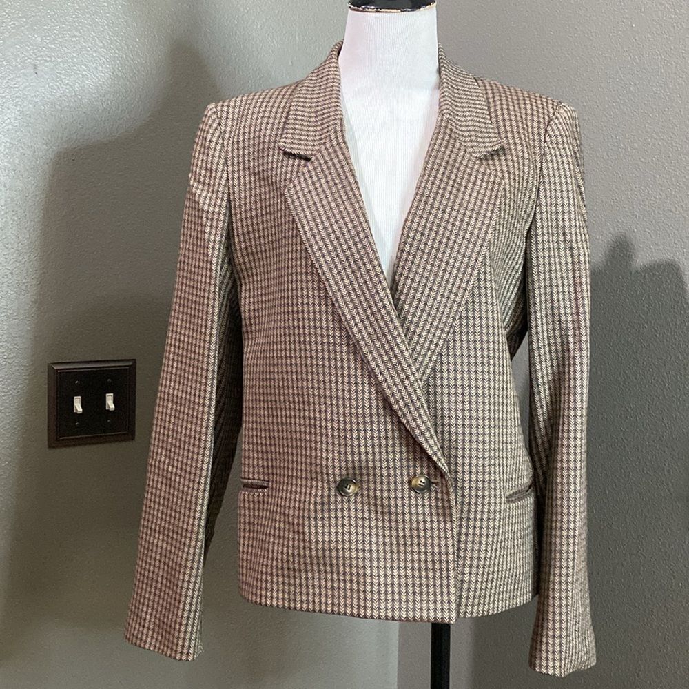 Vintage Jones New York Blazer Cropped Length Double Breaasted